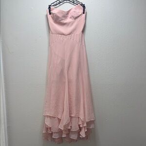 Amanda Uprichard Light Pink Strapless Dress